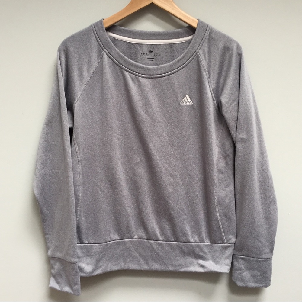 Adidas Crew Neck Basic Grey Sweatshirt